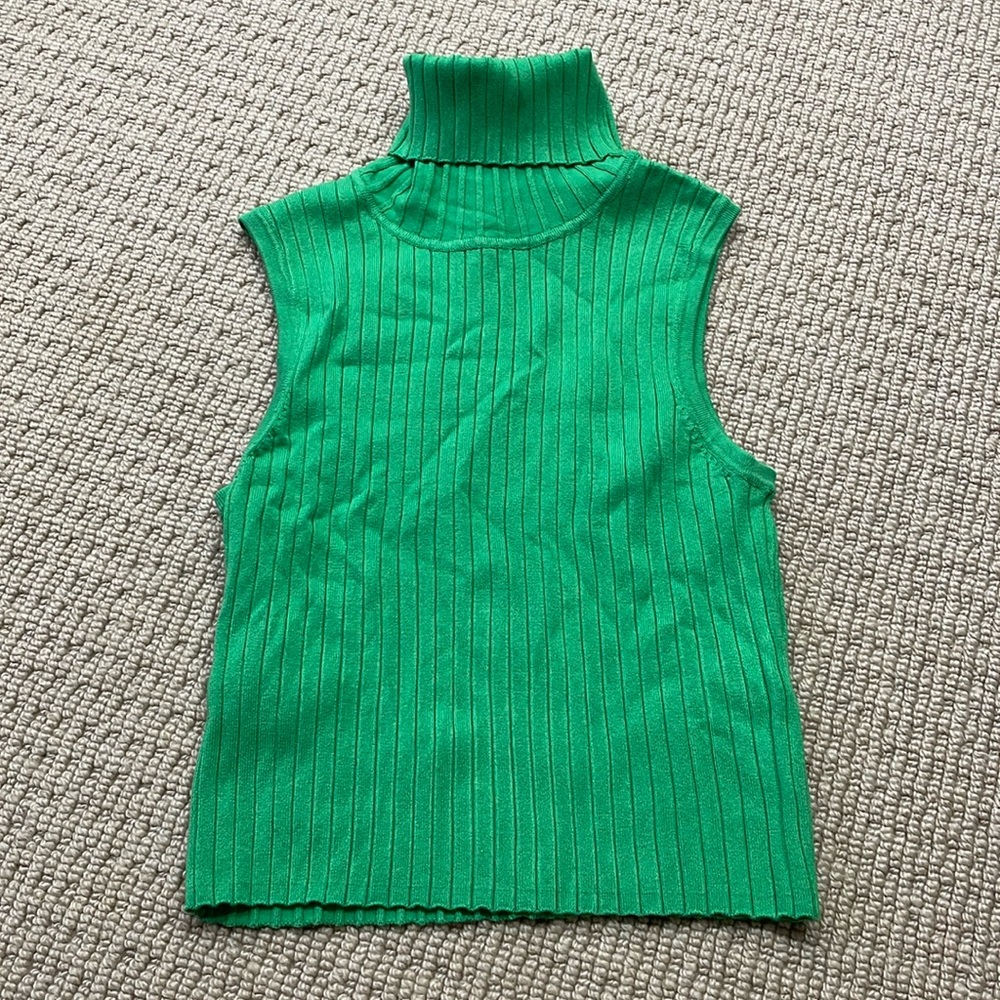 Zara green turtle neck top